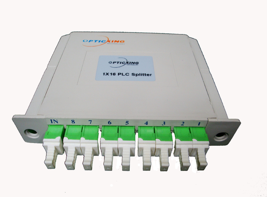 1260-1650nm FTTH ไฟเบอร์ออปติกแยก PLC 1x4 1x8 1x16 1x32 1x64