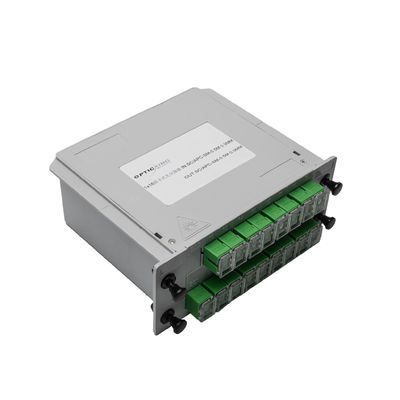 ไฟเบอร์ออปติก 1260-1650nm FTTH PLC Splitter 1x4 1x8 1x16 1x32 1x64