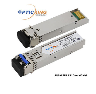 Opticking 1310nm 40km 155Mbps โมดูลตัวรับส่งสัญญาณออปติคอล SFP