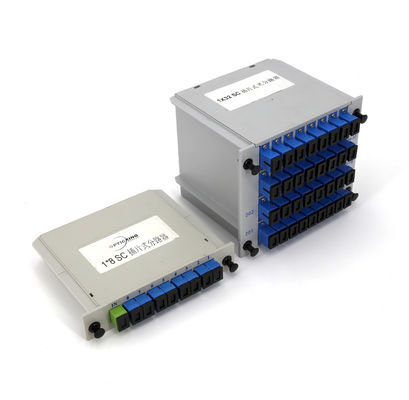 1X4 1X8 1X16 1X32 ไฟเบอร์ออปติก PLC Splitter สำหรับ FTTH Access Network